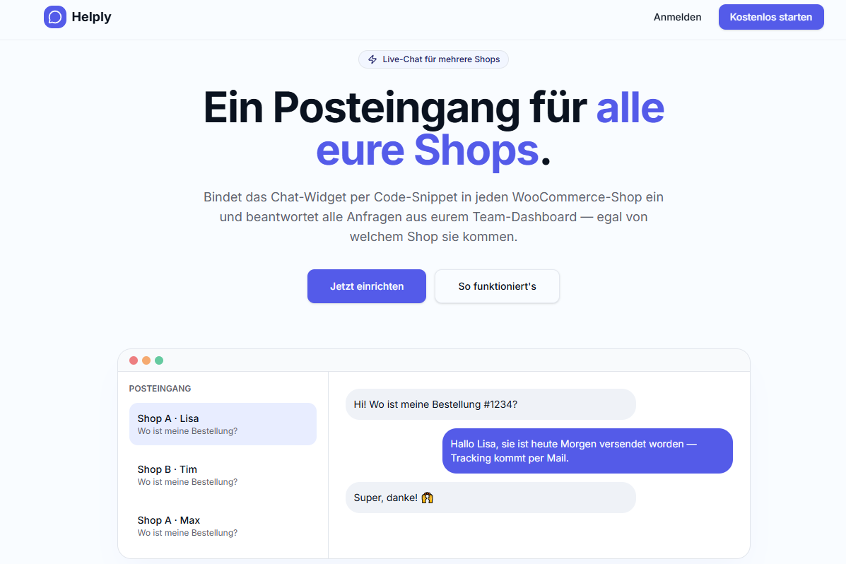 KI-gestützter Live-Chat — 24/7-Erstkontakt für Webseiten und Beratung